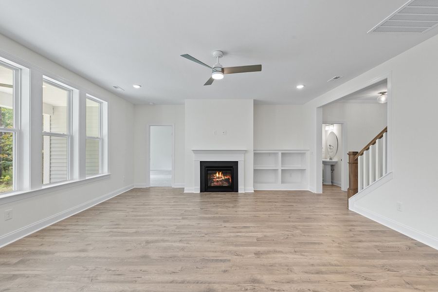 Representative unfurnished interior of a home built from the The Bradley by RobuckHomes in Baylee Ridge, Selma (Image 162). Representative unfurnished interior of a home built from the The Bradley by RobuckHomes in Baylee Ridge, Selma (Image 162).