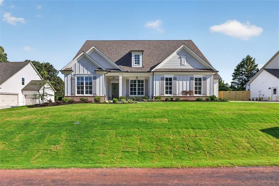 Front exterior of a new home in , Gainesville, GA, highlighting curb appeal (Image 27).