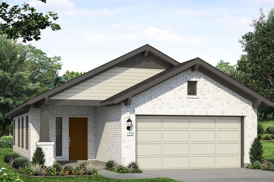 Front exterior of a new home in Azalea, Pattison, TX, highlighting curb appeal (Image 1). Front exterior of a new home in Azalea, Pattison, TX, highlighting curb appeal (Image 1).