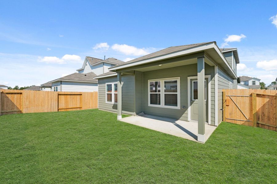 Exterior details and patio area of a home in Northpark South, Porter (Image 3). Exterior details and patio area of a home in Northpark South, Porter (Image 3).