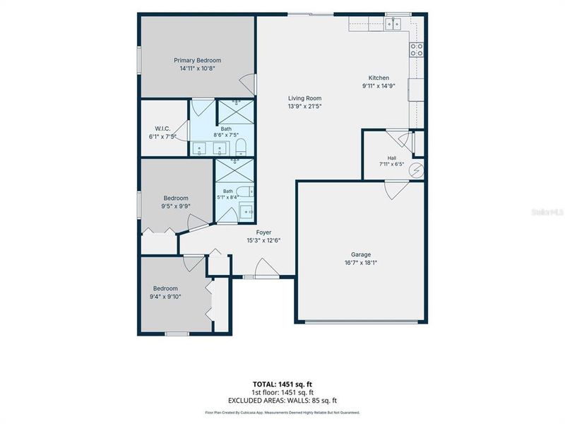 2D floor plan layout of this home in , Spring Hill, FL (Image 5).
