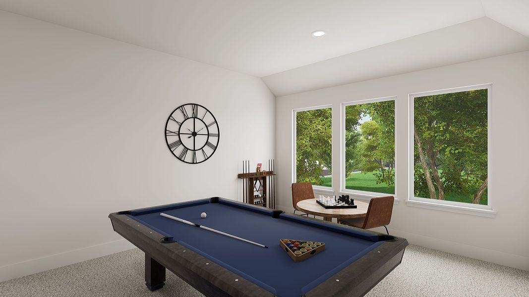 Representative furnished interior of a home built from the Juniper by Tri Pointe Homes in Landmark, Denton (Image 18).