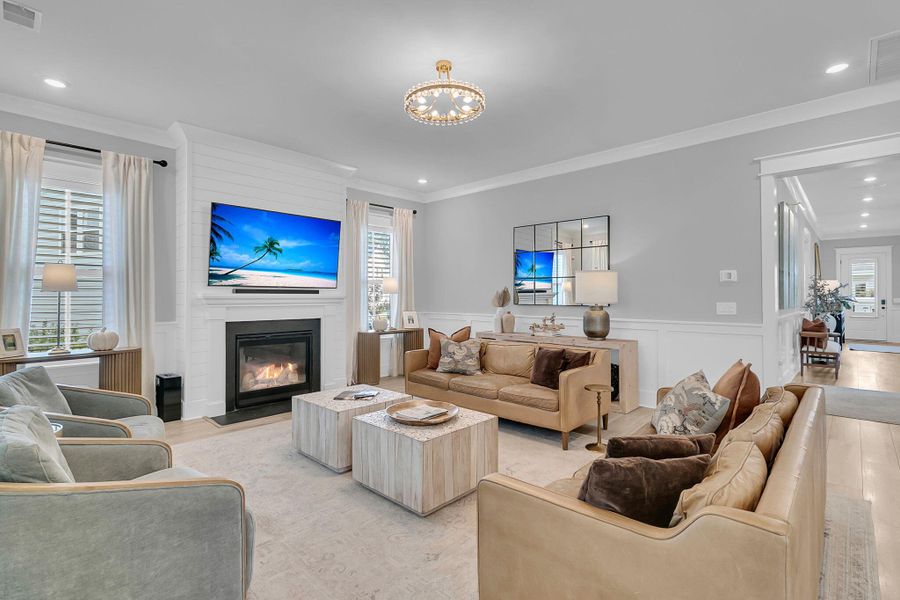 Furnished interior view inside a new home in Carolina Park: Riverside, Mount Pleasant (Image 5). Furnished interior view inside a new home in Carolina Park: Riverside, Mount Pleasant (Image 5).