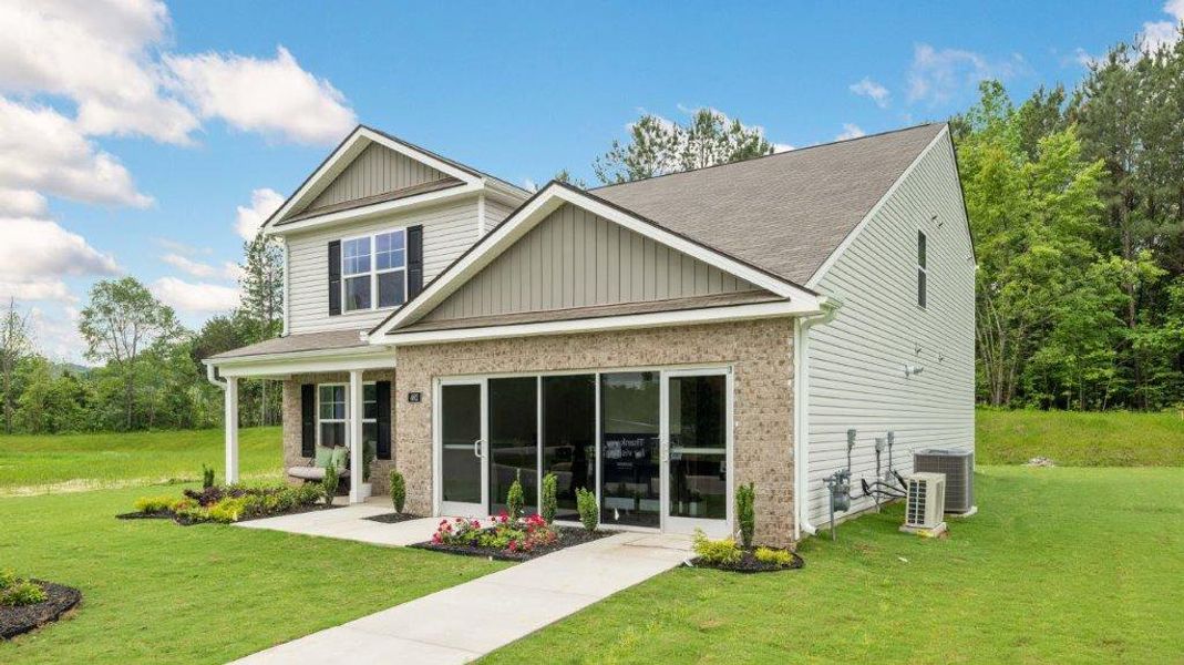 Front exterior of a new home in Price's Crossing, LaFayette, GA, highlighting curb appeal (Image 20).