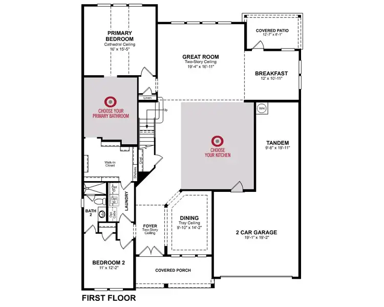 2D floor plan layout of this home in Heath Golf and Yacht Club, Heath, TX (Image 4).