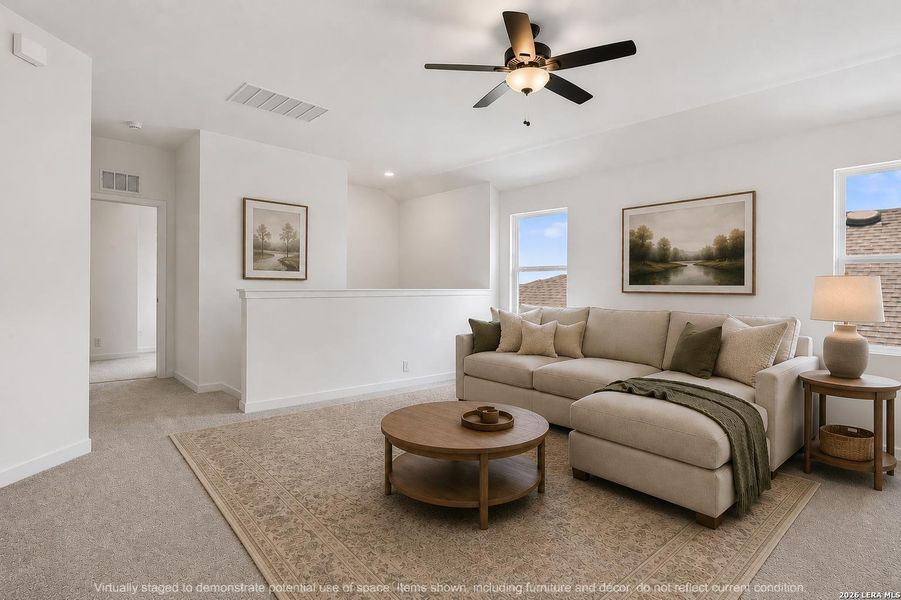 Furnished interior view inside a new home in Nopal Valley, San Antonio (Image 10).