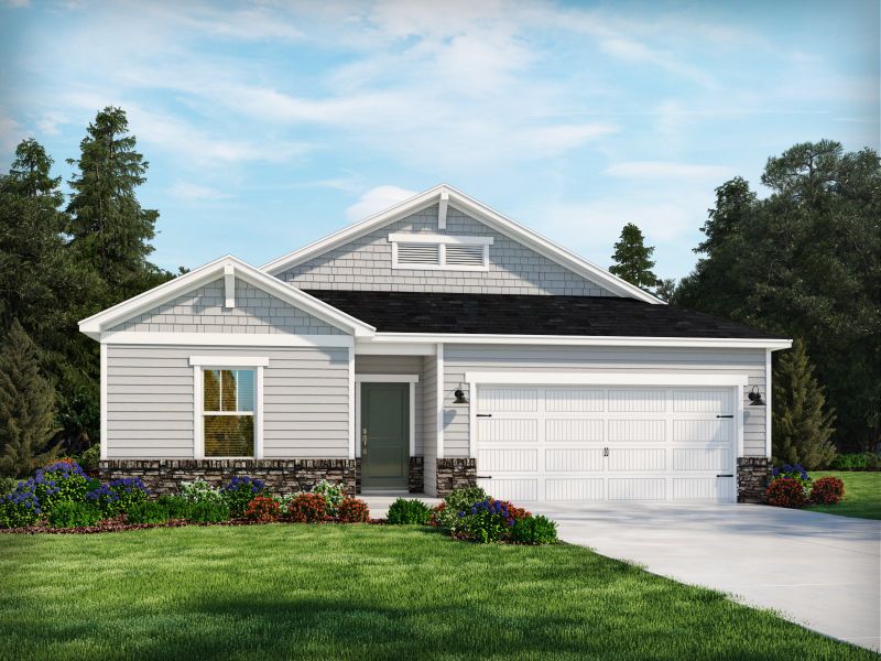 Representative exterior photo of a completed home built from the Newport by Meritage Homes in Creekside Point, Little River, SC (Image 4). Representative exterior photo of a completed home built from the Newport by Meritage Homes in Creekside Point, Little River, SC (Image 4).