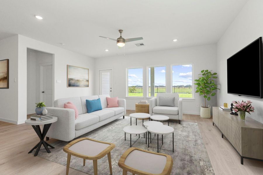 Furnished interior view inside a new home in Tamarron, Fulshear (Image 9).