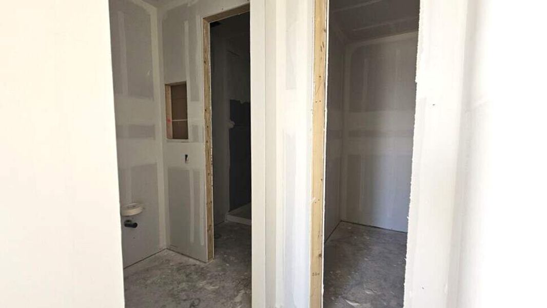 Primary bathroom and walk in closet