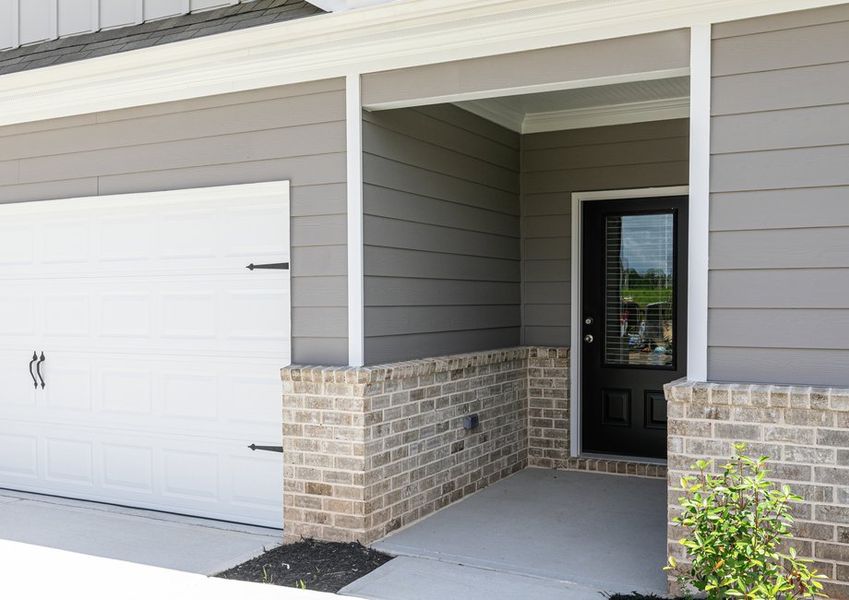 Covered front porch of the Burton
