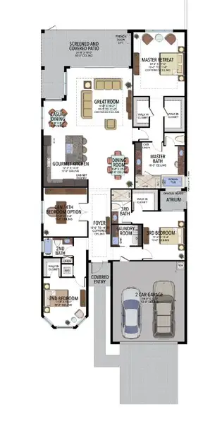 2D floor plan layout of this home in Valencia Grand, Boynton Beach, FL (Image 5). 2D floor plan layout of this home in Valencia Grand, Boynton Beach, FL (Image 5).