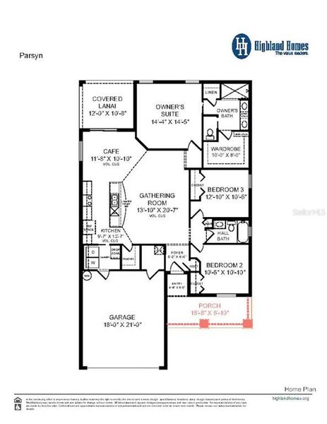 2D floor plan layout of this home in Cypress Ridge Ranch, Wimauma, FL (Image 3).