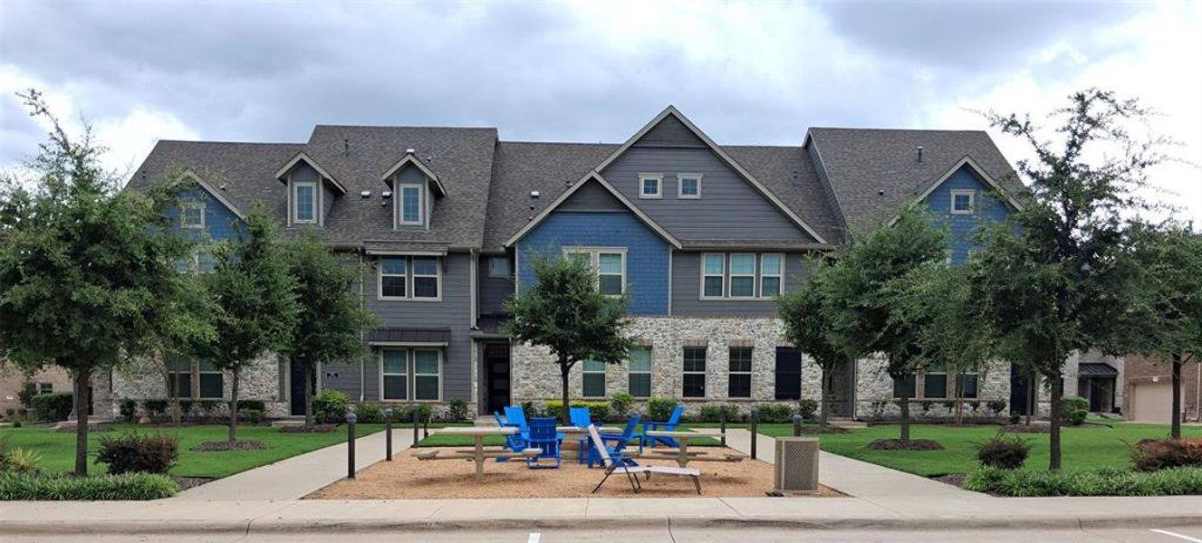 Community outdoor gathering area.  There are also two dog parks.