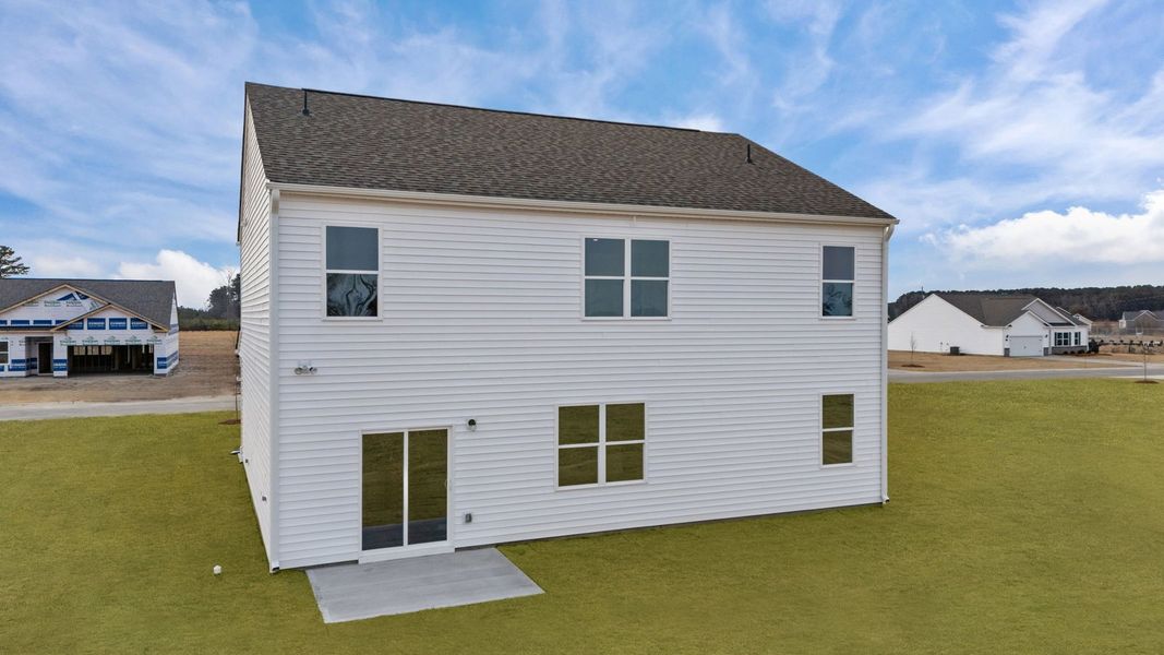 Exterior details and patio area of a home in Ridgewood Farms, Winterville (Image 23). Exterior details and patio area of a home in Ridgewood Farms, Winterville (Image 23).