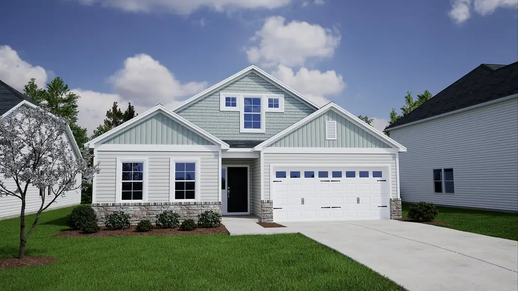 Front exterior of a new home in Clairmont, Charlotte, NC, highlighting curb appeal (Image 1). Front exterior of a new home in Clairmont, Charlotte, NC, highlighting curb appeal (Image 1).