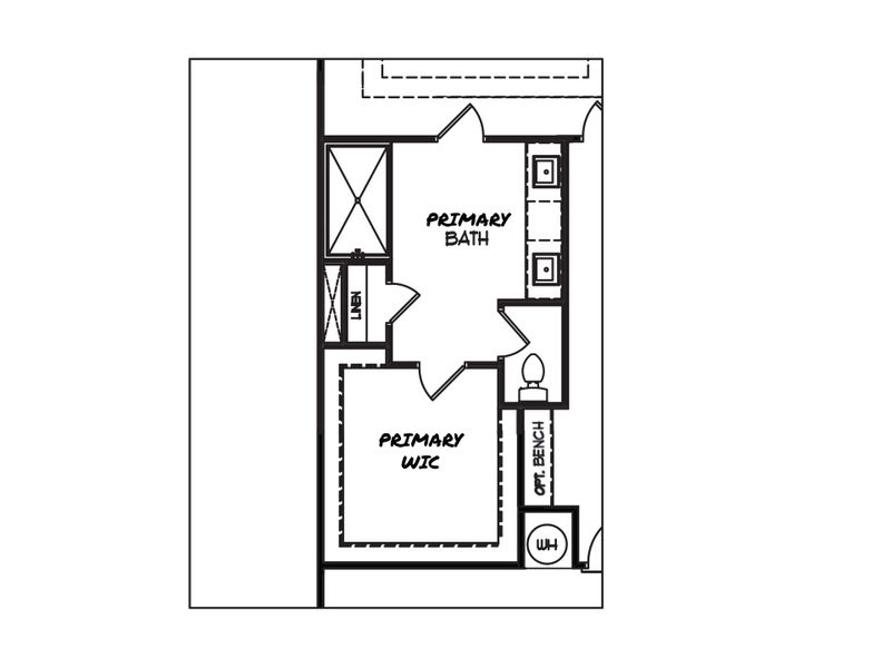 2D floor plan layout for the The Rosewood by My Home Communities in Magnolia Ridge, Monroe, GA (Image 5).