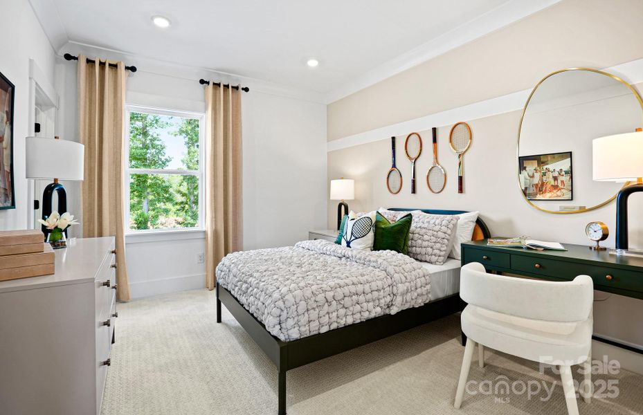 Bedroom 3 with Spacious Walk-In Closet.  Representative Photo.