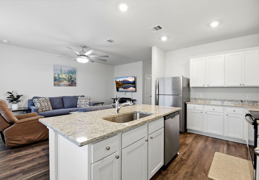 Furnished interior view inside a new home in Vacek Country Meadows, Richmond (Image 9).