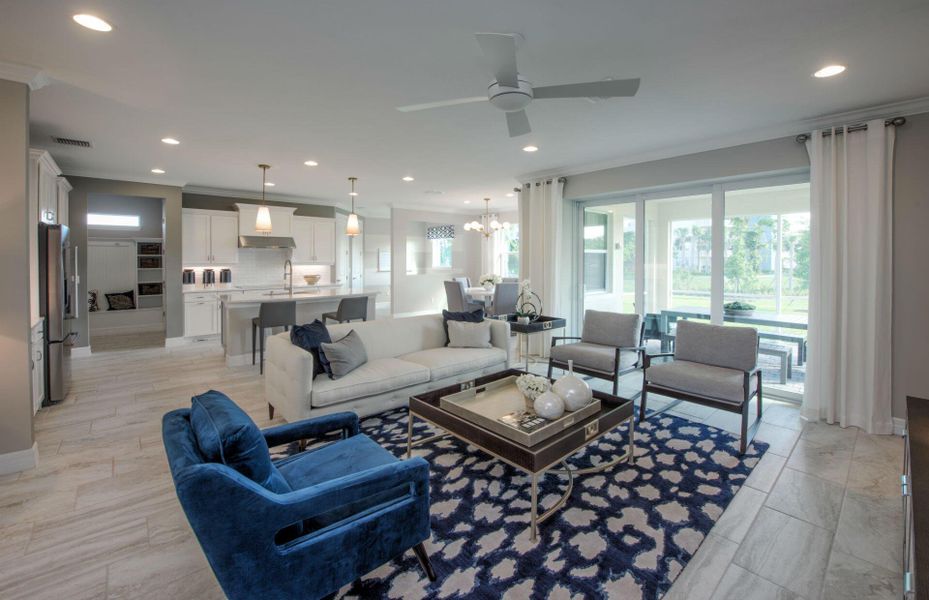 Furnished interior view inside a new home in Avondale at Avenir, Palm Beach Gardens (Image 27).