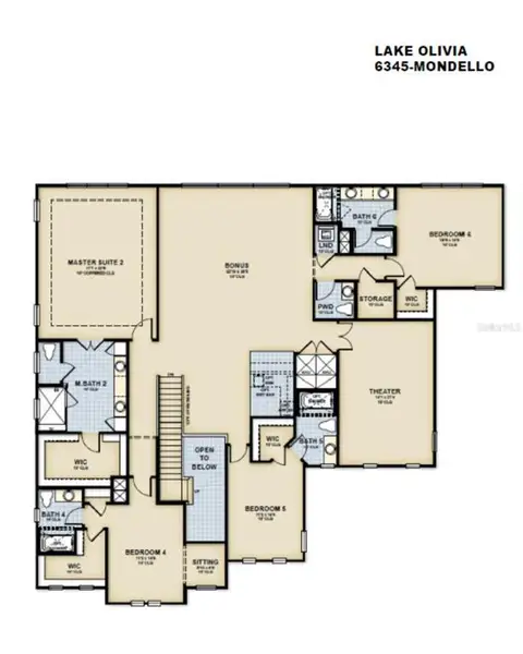 2D floor plan layout of this home in , Windermere, FL (Image 4).
