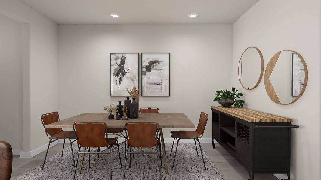 Representative furnished interior of a home built from the Veranda by Tri Pointe Homes in Lariat, Liberty Hill (Image 10).