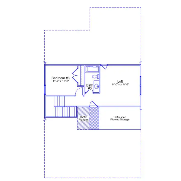 2D floor plan layout of this home in Landmark Commons, Boiling Springs, SC (Image 4).