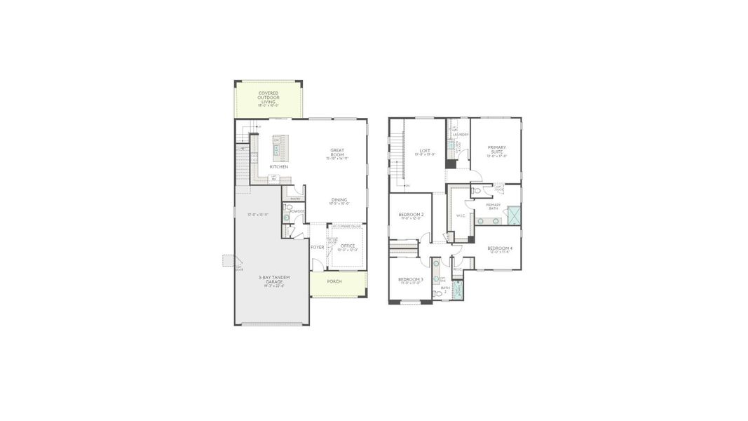 2D floor plan layout for the Sierra Plan 3509 by Tri Pointe Homes in Soleo, San Tan Valley, AZ (Image 3). 2D floor plan layout for the Sierra Plan 3509 by Tri Pointe Homes in Soleo, San Tan Valley, AZ (Image 3).