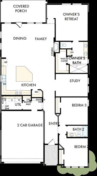 2D floor plan layout of this home in The Preserve at Five Oaks, Lebanon, TN (Image 2). 2D floor plan layout of this home in The Preserve at Five Oaks, Lebanon, TN (Image 2).