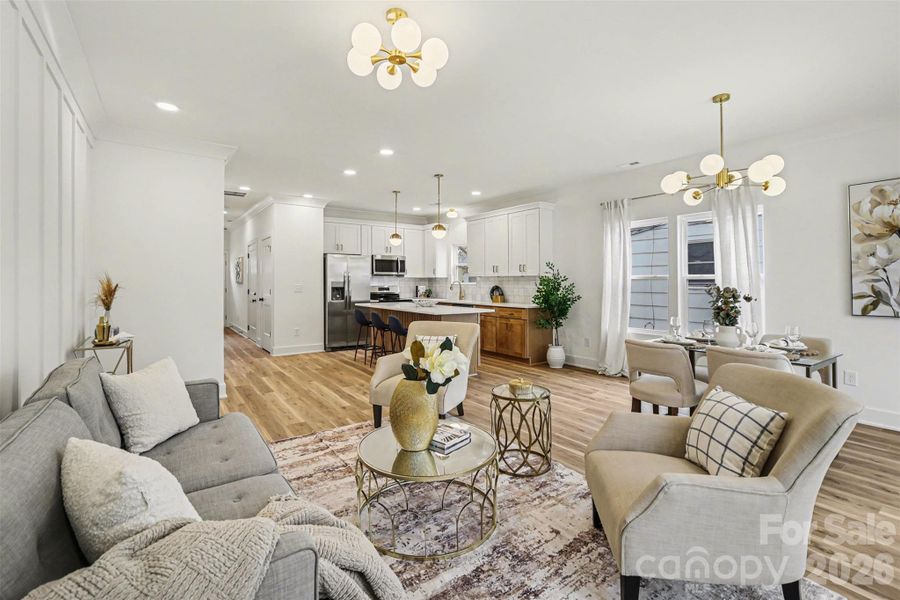 Furnished interior view inside a new home in , Charlotte (Image 11).