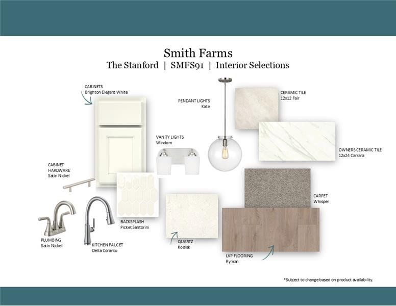 Sample of building materials used in homes in Smith Farms, Murfreesboro (Image 41).