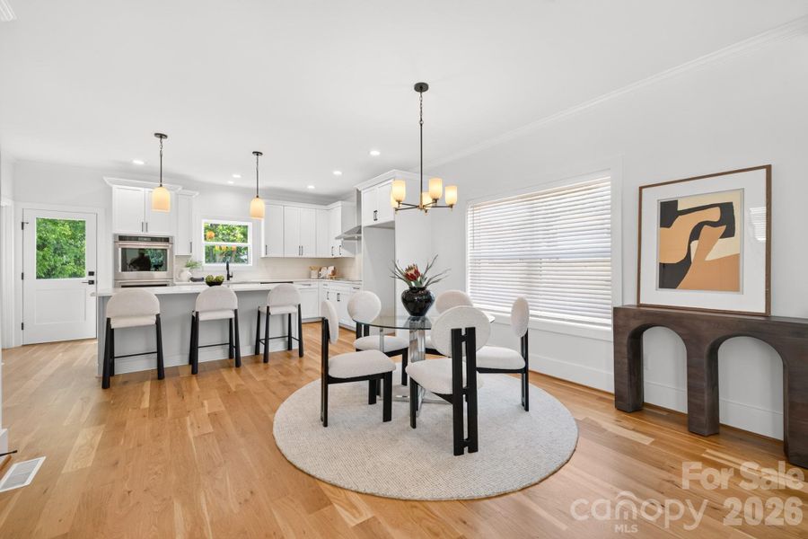 Spacious eating area