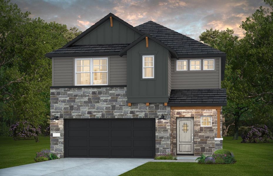 Representative exterior photo of a completed home built from the Alexander by Pulte Homes in Ellerden, Tomball, TX (Image 2).