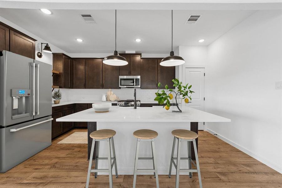 Furnished interior view inside a new home in Aspire at Noble Ridge, Howe (Image 8). Furnished interior view inside a new home in Aspire at Noble Ridge, Howe (Image 8).