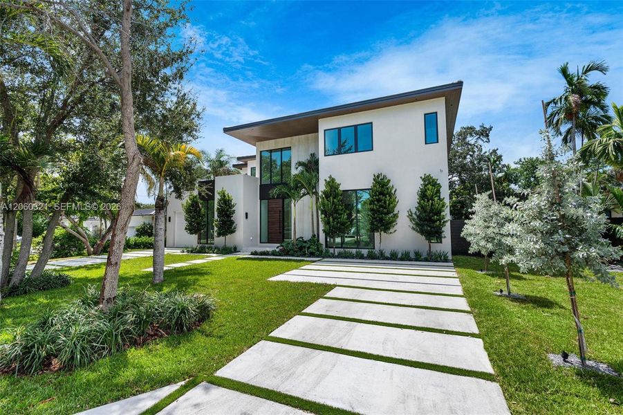 Front exterior of a new home in , Miami Shores, FL, highlighting curb appeal (Image 31). Front exterior of a new home in , Miami Shores, FL, highlighting curb appeal (Image 31).
