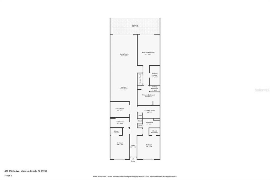 2D floor plan layout of this home in , Madeira Beach, FL (Image 6).