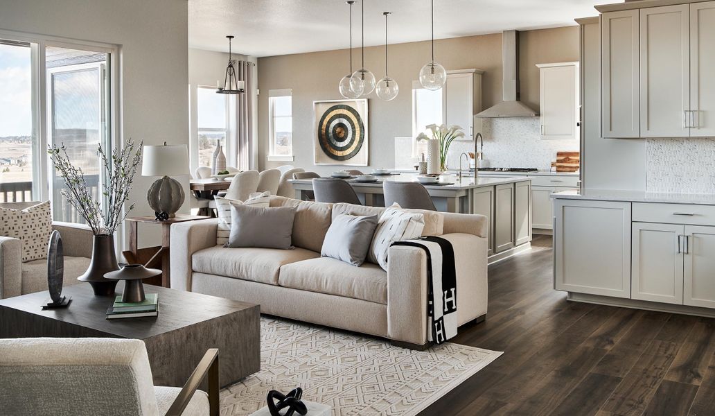 Representative furnished interior of a home built from the Columbine by Taylor Morrison in Dawson Trails, Castle Rock (Image 8).