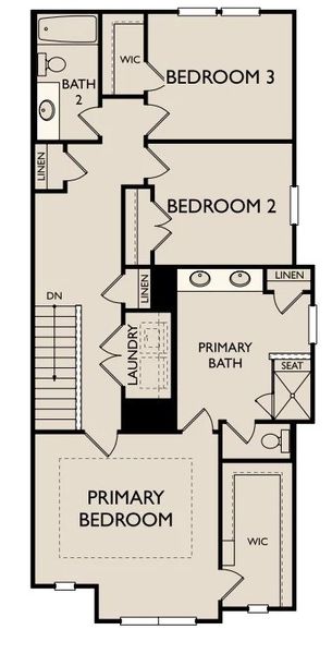 2D floor plan layout of this home in Promenade at Clari Park, Murfreesboro, TN (Image 3).