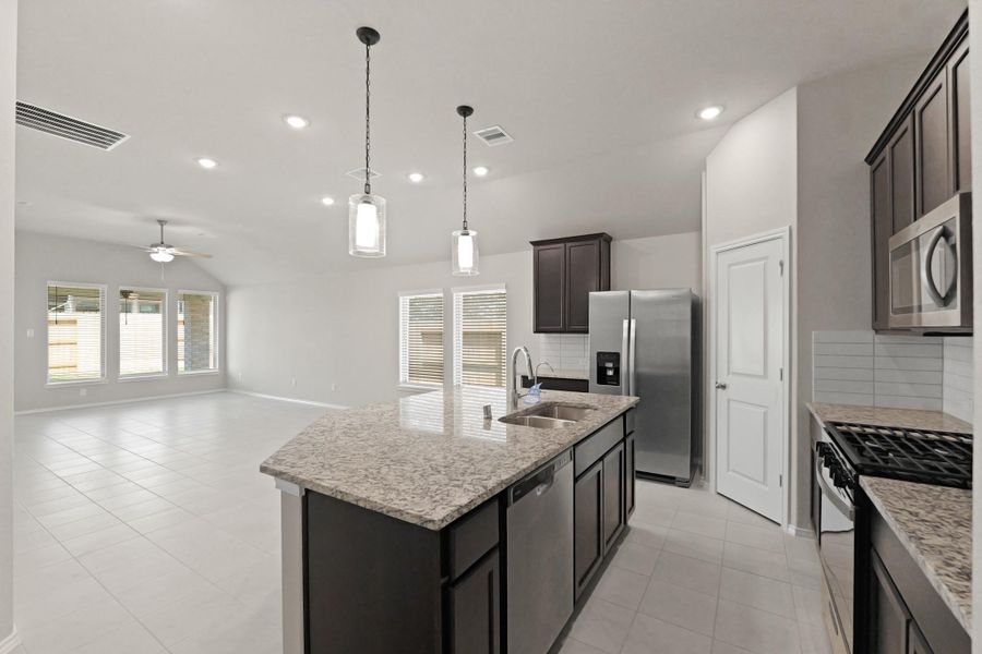 Furnished interior view inside a new home in The Trails, New Caney (Image 17).