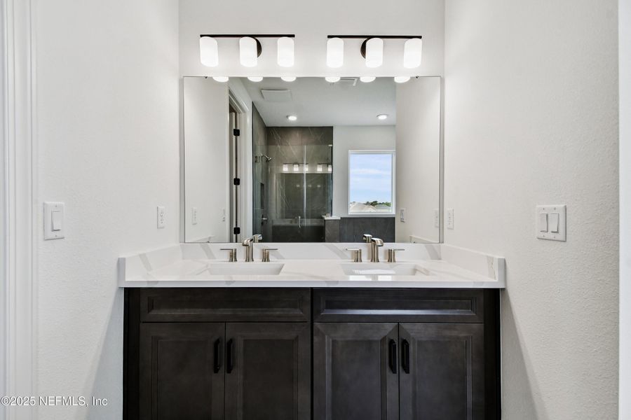 Furnished interior view inside a new home in Seven Pines 40' Front Entry, Jacksonville (Image 15). Furnished interior view inside a new home in Seven Pines 40' Front Entry, Jacksonville (Image 15).