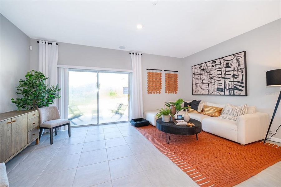 Furnished interior view inside a new home in Horse Creek at Crosswinds, Davenport (Image 12).
