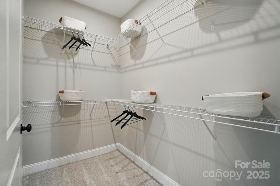 Representation only of 2nd closet in Primary Suite