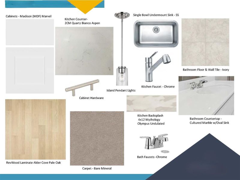 Sample of building materials used in homes in Cascades at Onion Creek, Austin (Image 3). Sample of building materials used in homes in Cascades at Onion Creek, Austin (Image 3).