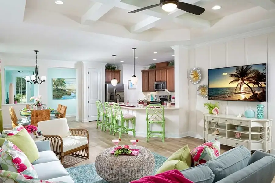 Representative furnished interior of a home built from the Barbuda by Minto Communities in Latitude Margaritaville Hilton Head, Hardeeville (Image 4). Representative furnished interior of a home built from the Barbuda by Minto Communities in Latitude Margaritaville Hilton Head, Hardeeville (Image 4).
