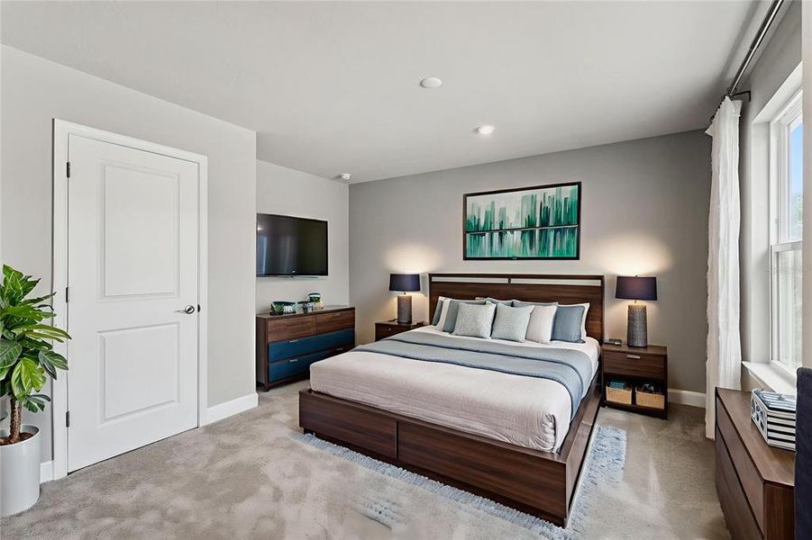 Furnished interior view inside a new home in Bella Terra, Clermont (Image 16). Furnished interior view inside a new home in Bella Terra, Clermont (Image 16).