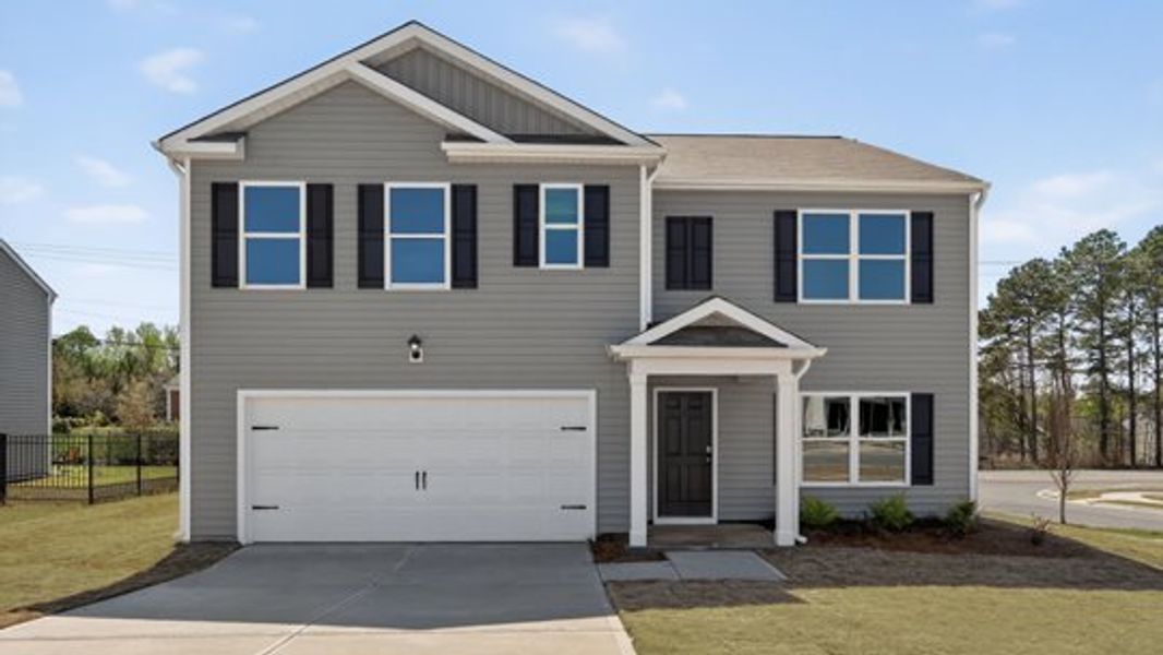 Representative exterior photo of a completed home built from the Hayden by D.R. Horton in Barwell Park, Raleigh, NC (Image 23).