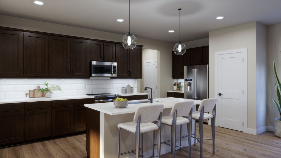 Representative furnished interior of a home built from the 3554 by Risewell Homes in Parkton Square, Kyle (Image 4).