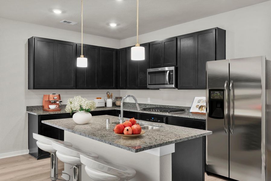 Furnished interior view inside a new home in Windrose Green 50', Angleton (Image 6).