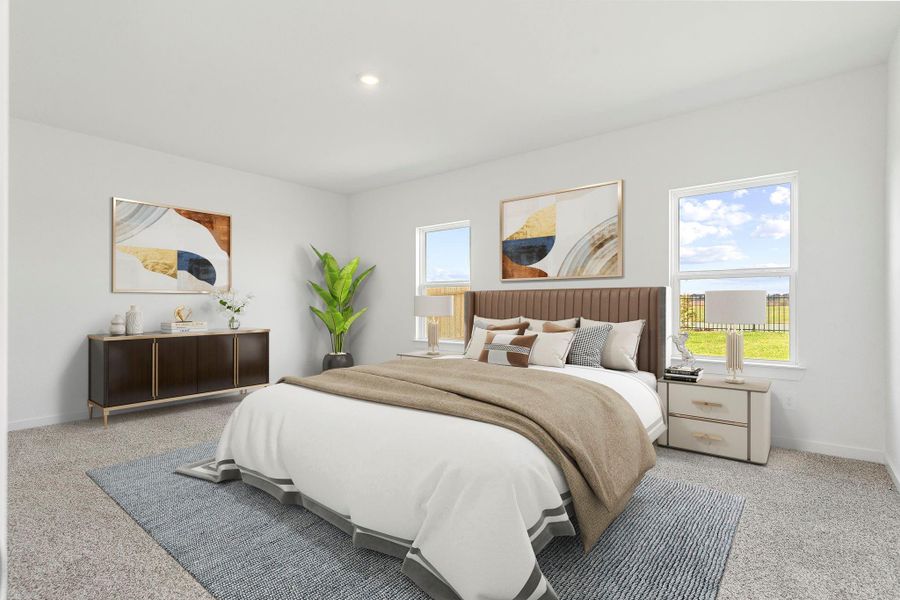 Furnished interior view inside a new home in Tamarron, Fulshear (Image 12).