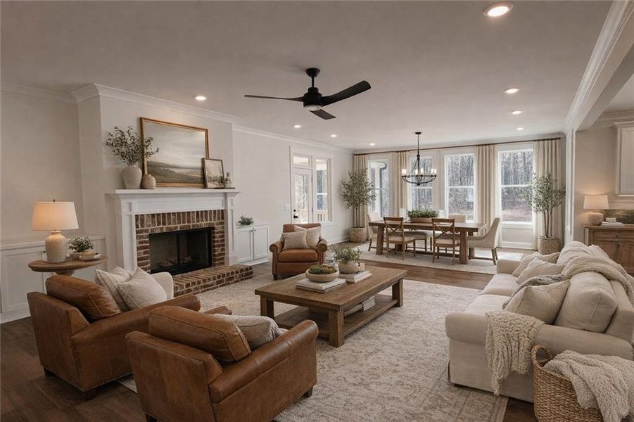 Furnished interior view inside a new home in , Pendergrass (Image 7).