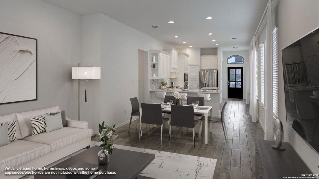Furnished interior view inside a new home in Ladera 40', San Antonio (Image 7).